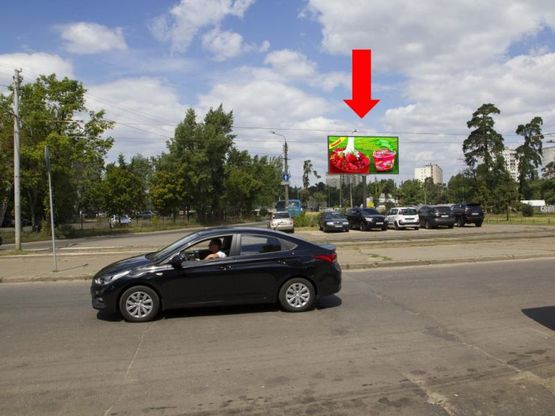 Фото рекламної площини за адресою Попудренка ул. - Магнитогорская ул., в сторону ст.м. "Лесная"