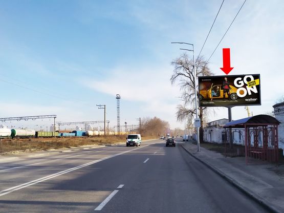 Фото рекламной плоскости по адресу Электриков ул., 12, напротив, в сторону ул. Набережно-Рыбальской