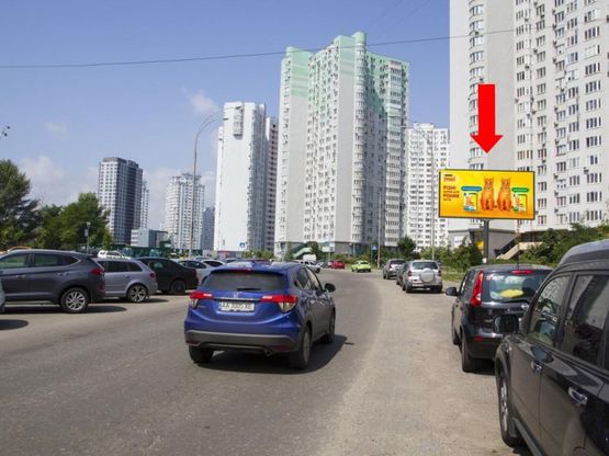 Фото рекламної площини за адресою Чавдар ул., 7, в сторону Днепровской наб., пр. Бажана