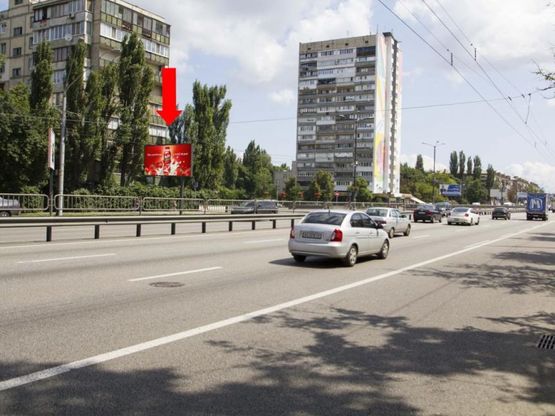 Фото рекламной плоскости по адресу Победы пр., 116/1 - бул. Вернадского, в центр