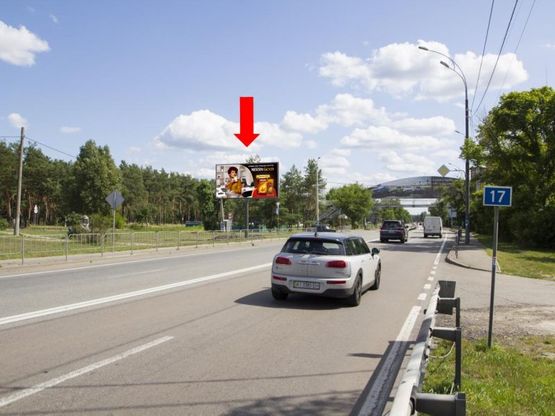 Фото рекламної площини за адресою Столичное шоссе - ул. Лесничая, в сторону Конча-Заспы