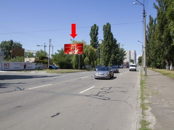 Фото рекламної площини за адресою Сортировочная ул. - ул. Клеманская, в сторону Дарницкого шоссе