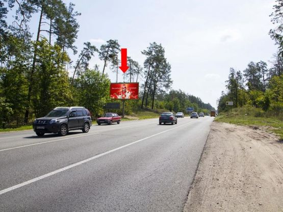 Фото рекламной плоскости по адресу Гостомельское шоссе, 3 км. до въезда в Киев, Пущу Водицу