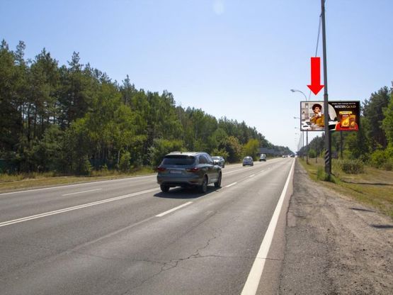 Фото рекламной плоскости по адресу Столичное шоссе ул. - ул. Липская, в сторону из Киева