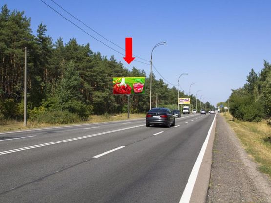 Фото рекламной плоскости по адресу Столичное шоссе ул. - ул. Липская, в сторону Киева