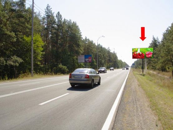 Фото рекламної площини за адресою Столичное шоссе ул., возле остановки "Пансионат "Сокол", в сторону из Киева