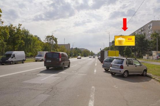 Фото рекламної площини за адресою Лесной пр., 35, возле супермаркета "Сильпо", в сторону ул. Братиславской