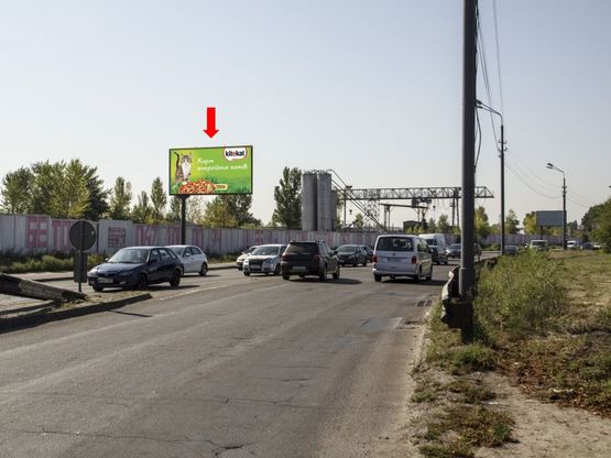 Фото рекламної площини за адресою Воздухофлотский пр., 50м до жд переезда, в сторону Вишневого