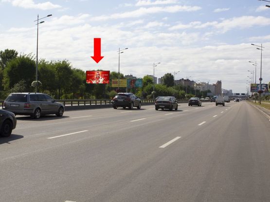 Фото рекламної площини за адресою Бажана пр., 7 напротив, в сторону ст.м. "Харьковская", центра