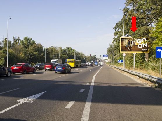 Фото рекламної площини за адресою Победы пр. - ул. Связистов, поворот на ЖК "Чайка", из центра