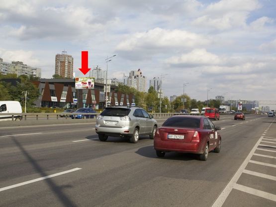 Фото рекламной плоскости по адресу Бажана пр., 1Л, возле ТЦ "Park Plaza",  между ст.м. "Позняки" и "Осокорки", в сторону Харьковской пл.
