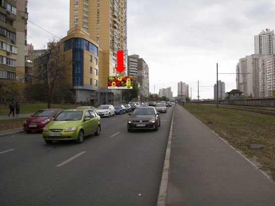 Фото рекламної площини за адресою Григоренко пр., 23, напротив супермаркетов "Велика Кишеня", "Comfy",  в сторону пр. Бажана