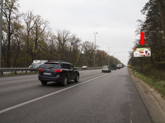 Фото рекламной плоскости по адресу Житомирское шоссе, 700 м. до ул. Героев Обороны, поворот на Белогородку, в Киев
