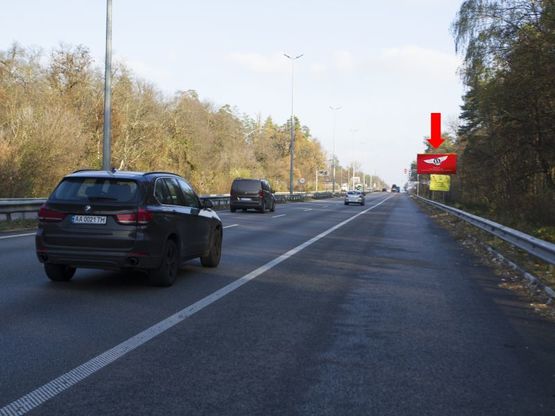 Фото рекламной плоскости по адресу Житомирское шоссе, 500 м. до ул. Героев Обороны, поворот на Белогородку, в Киев