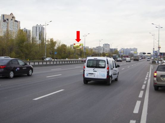 Фото рекламної площини за адресою Бажана пр., 1-Л, 700 м. от ст.м. "Осокорки", в сторону ст.м. "Позняки", Харьковской пл.