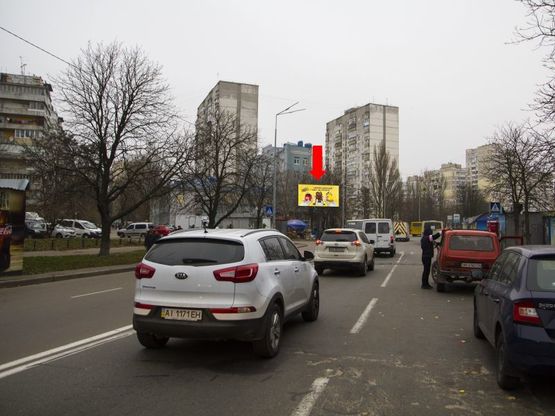 Фото рекламної площини за адресою Булаховского ул. 26, магазина "Агромат", в сторону пр. Палладина