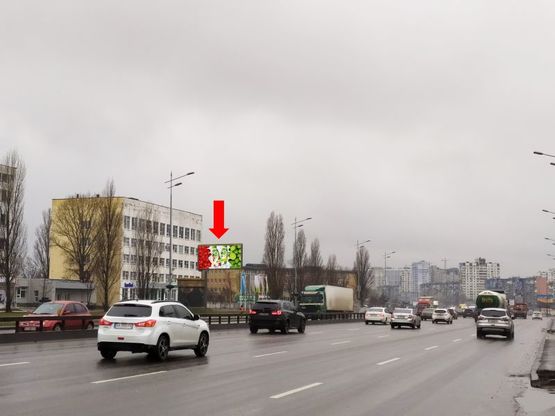 Фото рекламної площини за адресою Бажана пр. - ул. Горловская, 300 м. за Харьковской пл, в центр
