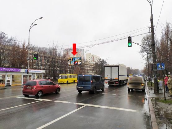 Фото рекламної площини за адресою Васильковская ул. 90-А, в сторону ст.м. "Васильковская"