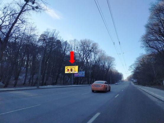 Фото рекламної площини за адресою Стеценко ул., парк "Дубки", в сторону ТРЦ "Лавина молл", супермаркетов "Ашан, "Эпицентр"