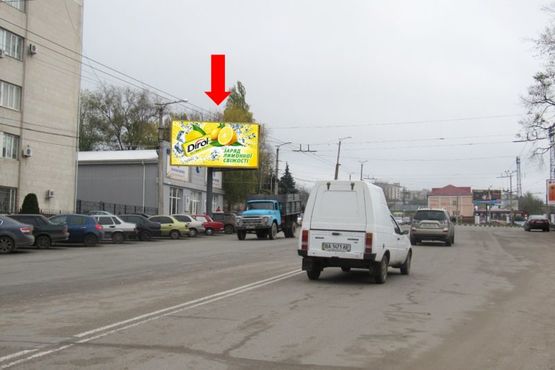 Фото рекламной плоскости по адресу Чикаленко ул. (бывш. Медведева ул.) / Ельворти ул., 7 (бывш.  Орджоникидзе ул.), возле БЦ "Ельворти"