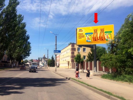Фото рекламной плоскости по адресу Маланюка ул., 5 / Независимости пл., возле швейной фабрики "Зорянка", супермаркета "АТБ"