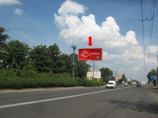 Фото рекламной плоскости по адресу Ровенская ул., возле АЗС "БРСМ", из центра