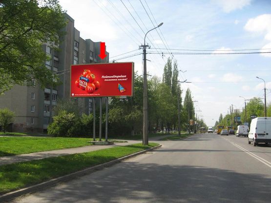 Фото рекламной плоскости по адресу Гордиюк ул., 39, напротив АЗС "Окко", со стороны Северного рынка