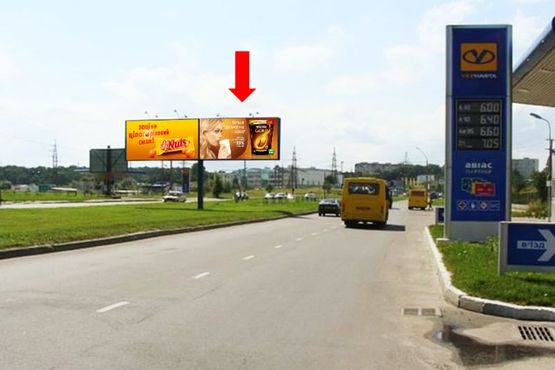 Фото рекламной плоскости по адресу Хуторовка ул., разделитель, возле АЗС "Укрнафта", правый, в центр