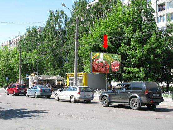 Фото рекламной плоскости по адресу Патона ул., 2/2 / Кричевского ул., в сторону Городоцкая ул.