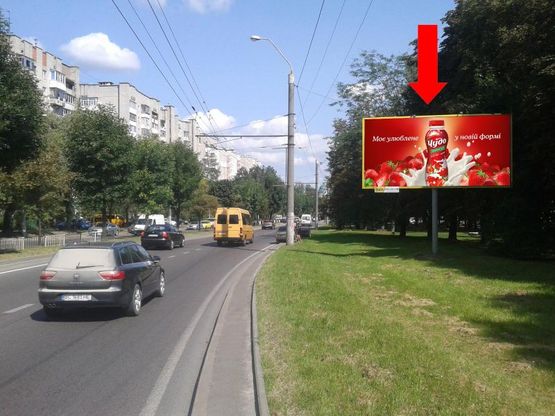 Фото рекламной плоскости по адресу Сяйво ул., со стороны Городоцкой ул., за мостом