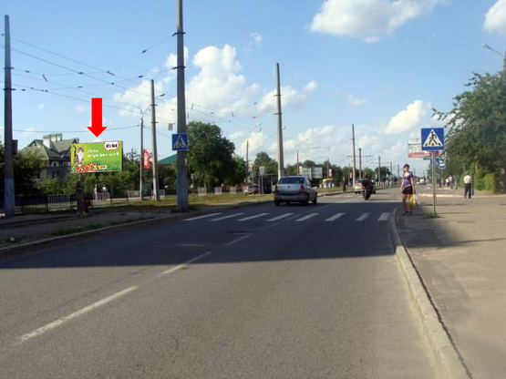 Фото рекламної площини за адресою Княгини Ольги ул., 51 / Бойчука ул., возле остановки, в центр