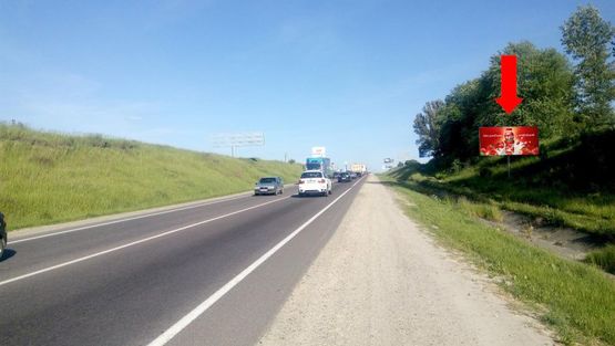 Фото рекламной плоскости по адресу Окружная дорога, с. Сокольники, в сторону ул. Стрыйская, ТРЦ "King Cross"