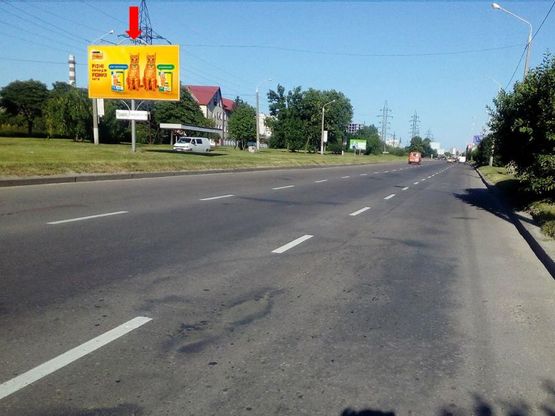 Фото рекламной плоскости по адресу Луганская ул., возле АЗС, в сторону Красной Калины пр.
