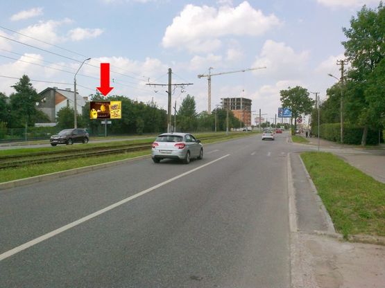 Фото рекламной плоскости по адресу Княгини Ольги ул., 39 / Музыки ул., в центр