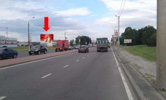 Фото рекламной плоскости по адресу Городоцкая ул., 288, возле АЗС "WOG", 500м до супермаркетов "Метро", "Эпицентр", в центр