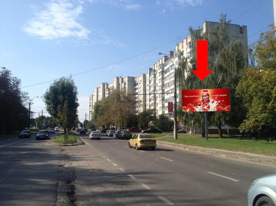 Фото рекламной плоскости по адресу Сяйво ул., 17, возле остановки, в сторону Городоцкая ул.