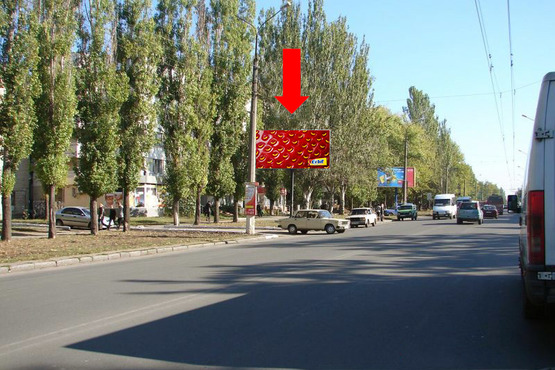 Фото рекламной плоскости по адресу Мира пр., 14, со стороны ж/д вокзала, из центра