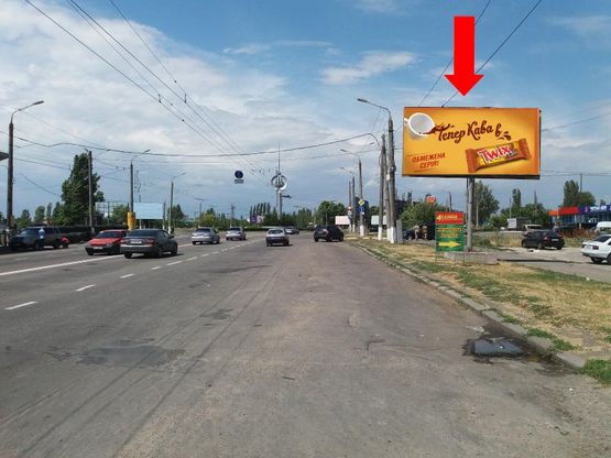 Фото рекламной плоскости по адресу Героев Сталинграда пр., 101, Терновская развилка, возле Новой Почты, супермаркета "АТБ", из центра