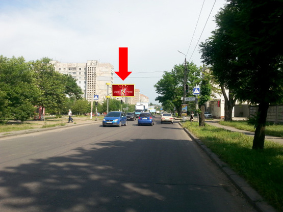 Фото рекламной плоскости по адресу Херсонское шоссе, 30, возле супермаркета "Экомаркет", из центра