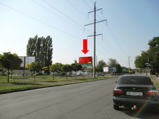 Фото рекламной плоскости по адресу Пограничная ул. (бывш. Чигрина ул.) / Садовая ул., в сторону морпорта, в центр, верхний