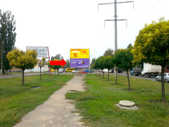 Фото рекламной плоскости по адресу Пограничная ул. (бывш. Чигрина ул.) / Садовая ул., в сторону морпорта, в центр, нижний
