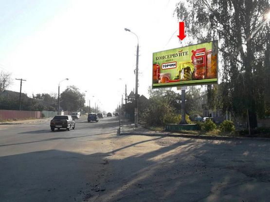 Фото рекламної площини за адресою Судилковская ул., 22 / ул. Емца, из центра