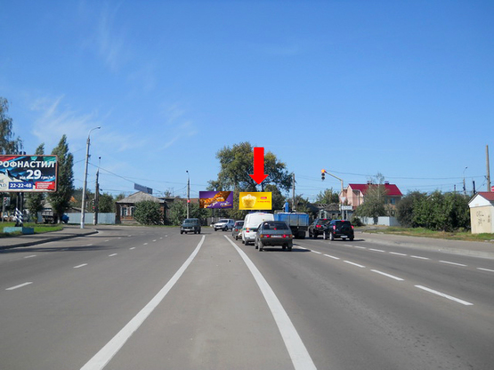 Фото рекламной плоскости по адресу Роменская ул. / Бандеры ул. (бывш. Баумана ул.) / 20-летия Победы ул., из центра