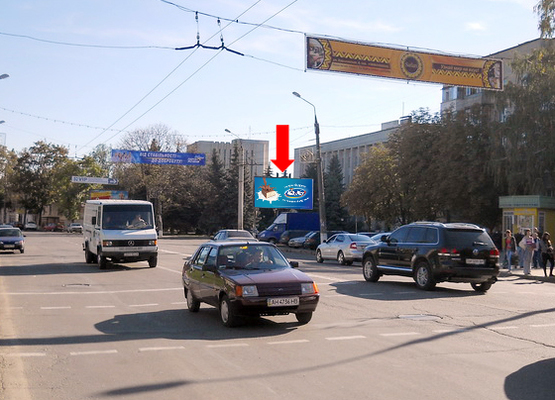 Фото рекламної площини за адресою Горького ул., 23 / Новоместная ул., центр, Дворец Культуры им. Фрунзе