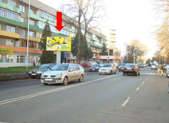 Фото рекламной плоскости по адресу Толстого Л. ул, в сторону пл. Богдана Хмельницкого