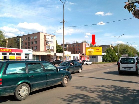 Фото рекламной плоскости по адресу Грушевского ул., 33, возле супермаркета "Океан", в сторону ул. Минайской