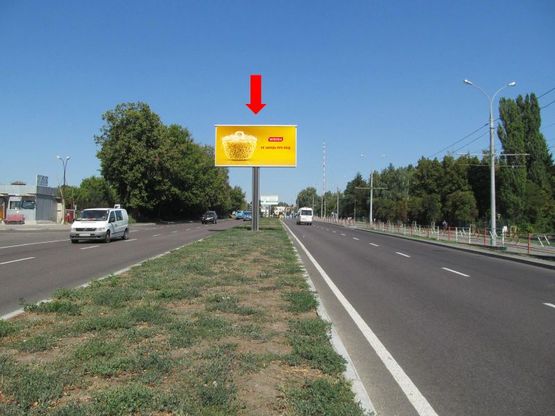 Фото рекламной плоскости по адресу Барское шоссе / Ващука ул. (бывш. Квятека ул.), возле супермаркета "METRO", в центр