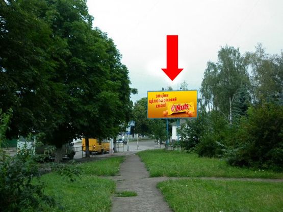 Фото рекламной плоскости по адресу Украинки Л. ул., 36 / Покровская ул. (бывш. ул. Щорса), возле хлебзавода №1