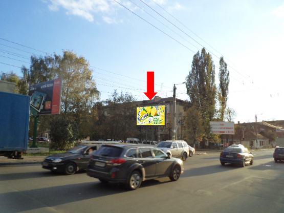 Фото рекламной плоскости по адресу Грушевского ул. (бывш. ул. Котовского) / ул. Хлебная, 24, в центр