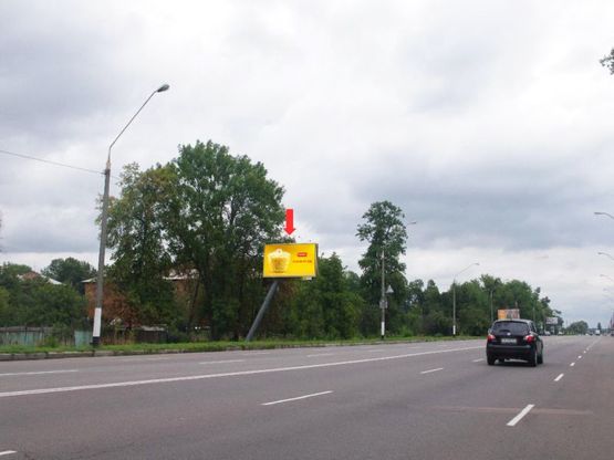 Фото рекламной плоскости по адресу Киевское шоссе, парк, выезд в сторону Киева